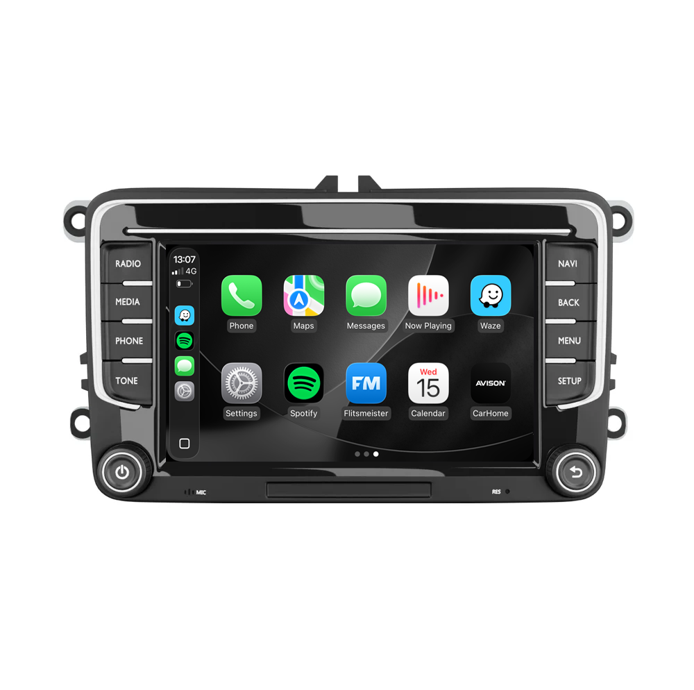 Apple CarPlay & Android Auto Autoradio voor VW, Seat & Skoda - 7" QLED, DAB+, 64GB, GPS - AVN-R570