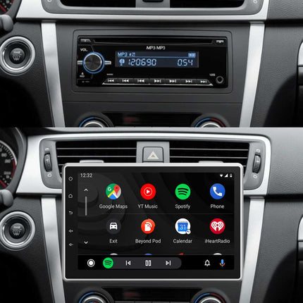 Universal 1-DIN Car Stereo with 10.1” QLED Display | CarPlay | Android Auto | Bluetooth | Linux