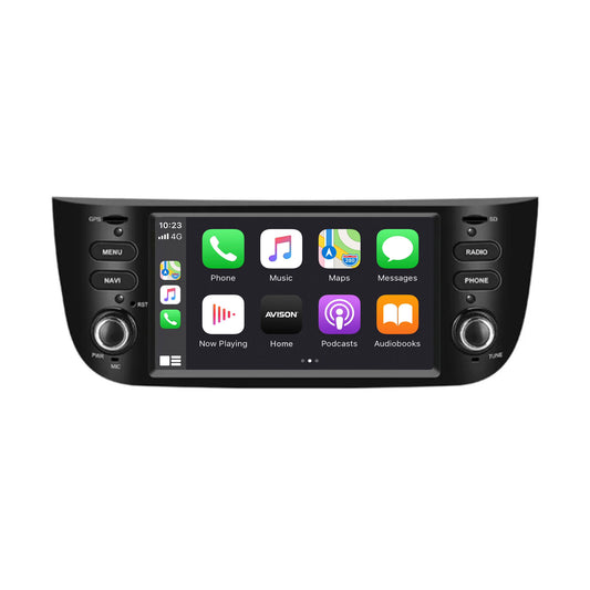 Autoradio Navigatie voor Fiat Punto Evo | Carplay | Android | DAB | Bluetooth | Meer opties