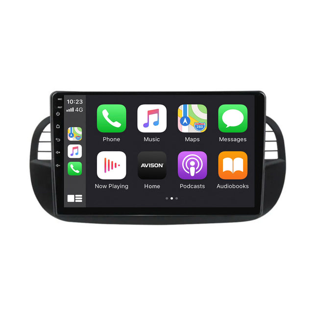 Navigation for Fiat 500 | Full Touch | Carplay | Android | DAB | Bluetooth | Black | XR4