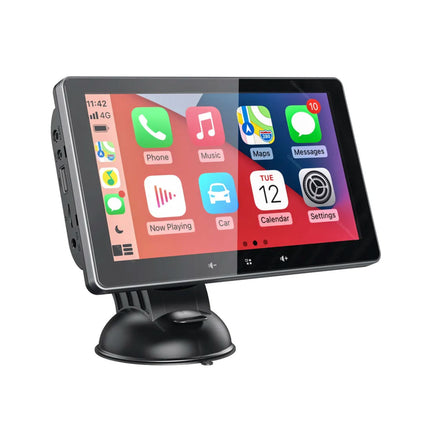 Système de navigation portable avec CarPlay et Android Auto | 7 pouces | Bluetooth | Transmetteur FM