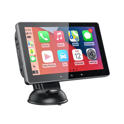 Portable Navigation System with CarPlay and Android Auto | 7 inches | Bluetooth | FM transmitter | AUX