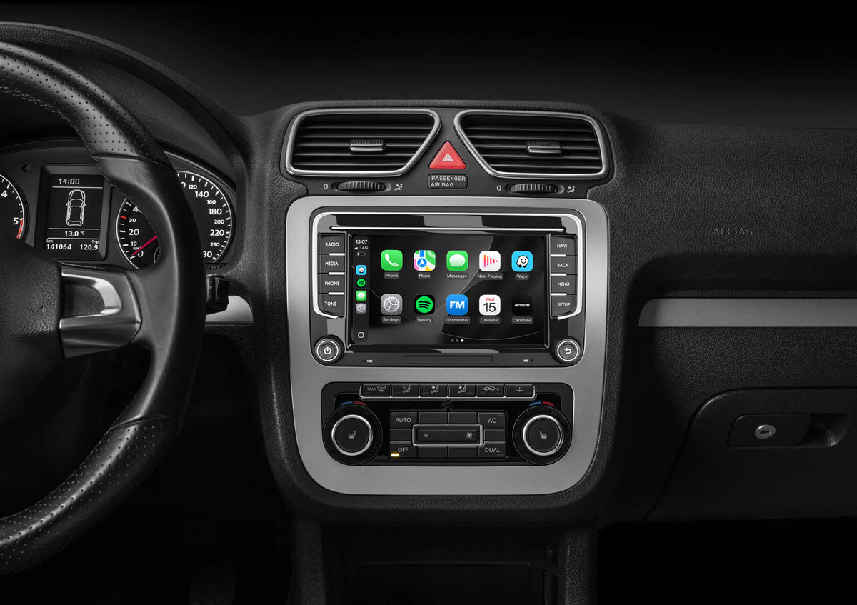 Apple CarPlay & Android Auto Autoradio voor VW, Seat & Skoda - 7" QLED, DAB+, 64GB, GPS - AVN-R570