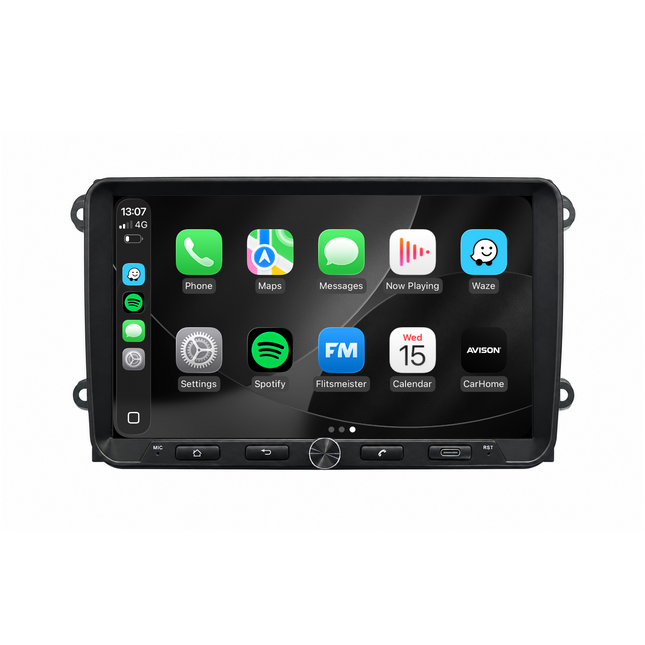 Autoradio navigatore QLED 9" per VW, Seat & Skoda - CarPlay wireless & Android Auto - AVN-R597