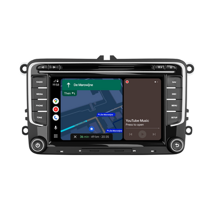 Navigatie voor VW Seat & Skoda 7" | Carplay | Android | WIFI | DAB+ | 128GB