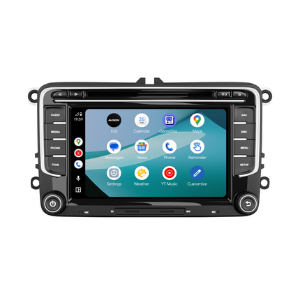 Navigatie voor VW Seat & Skoda 7" | Carplay | Android | WIFI | DAB+ | 128GB