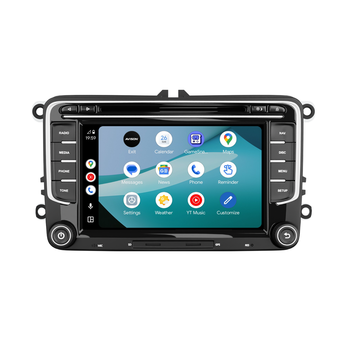 Navigation für VW Seat & Skoda 7" | Carplay | Android | WIFI | DAB+ | 128GB