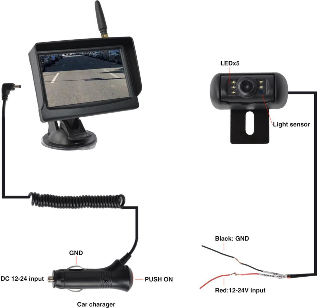 Wireless Reversing Camera Set | Car | Caravan | Truck | SUV | Universa ...