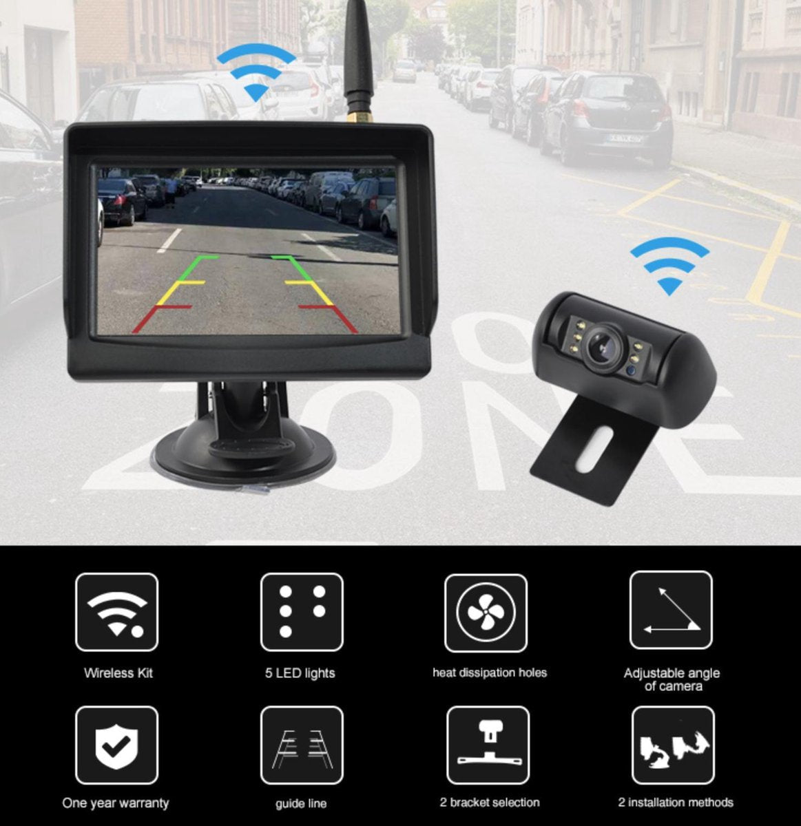 Wireless Reversing Camera Set | Car | Caravan | Truck | SUV | Universa ...