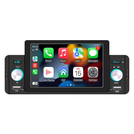 Stereo per auto 1 DIN 5" con CarPlay e Android Auto