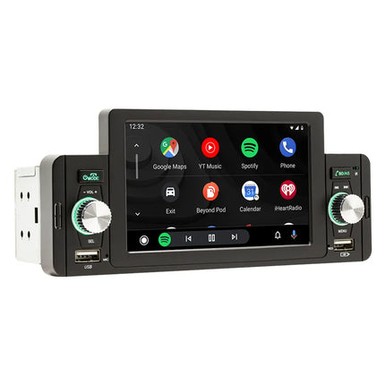 1 DIN 5" Car Stereo with CarPlay and Android Auto