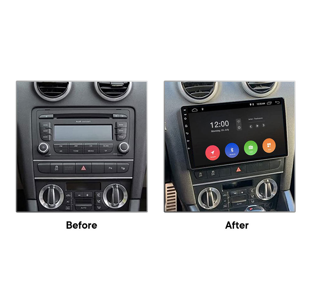 Navigatie voor Audi A3 met 9 inch scherm | Carplay | Android Auto | DAB | Bluetooth | 64 GB