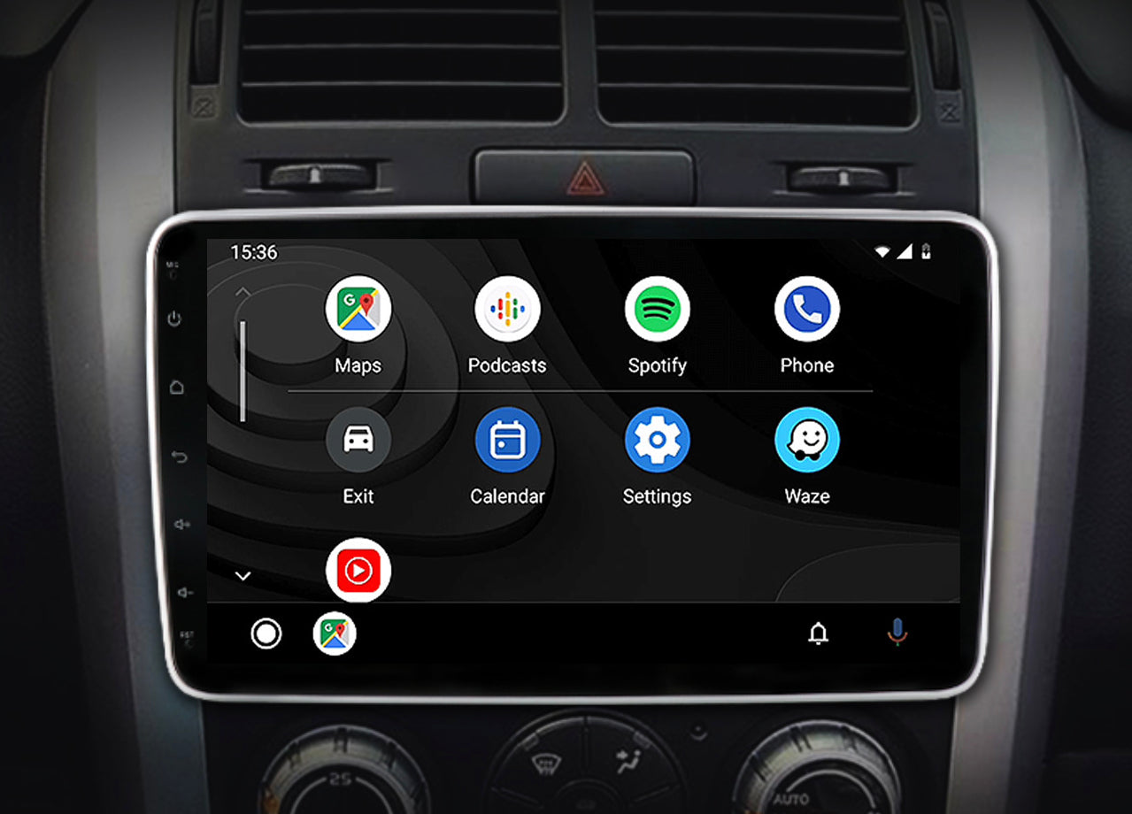 Stereoradio, enkel 1 DIN, med trådlös Apple CarPlay och Android Auto, 10,1  tum avtagbar roterande lutbar HD-pekskärm, GPS-navigering, Bluetooth