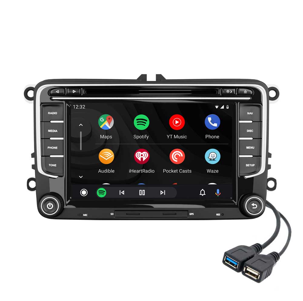Autoradio tactile GPS Bluetooth Android & Apple Carplay Seat Altea, Toledo  et Alhambra + caméra de recul