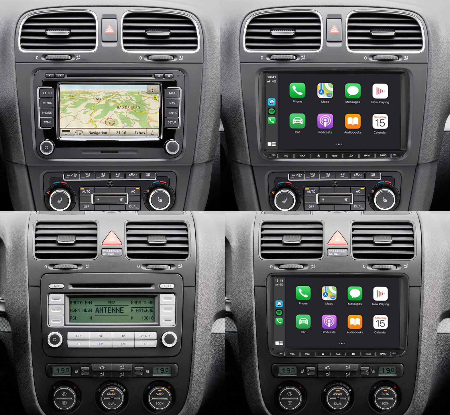 Autoradio & Navigation für VW Seat & Skoda 9, Carplay, Android