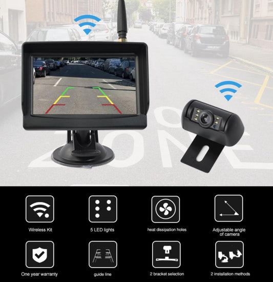 Draadloze Achteruitrijcamera Set | Auto | Caravan | SUV | Universeel | 10M